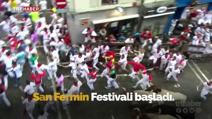 İspanya'da ünlü boğa koşusu başladı