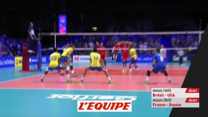 Russie-Brésil, la balle de match en vidéo - Volley - Ligue des Nations