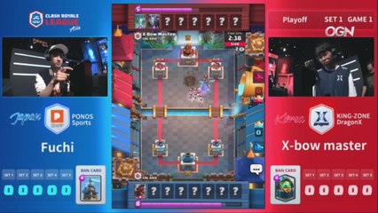 [Playoff] PONOS Sports vs KING-ZONE DragonX 1set 180707 - 클래시 로얄 리그 아시아 (CRL)