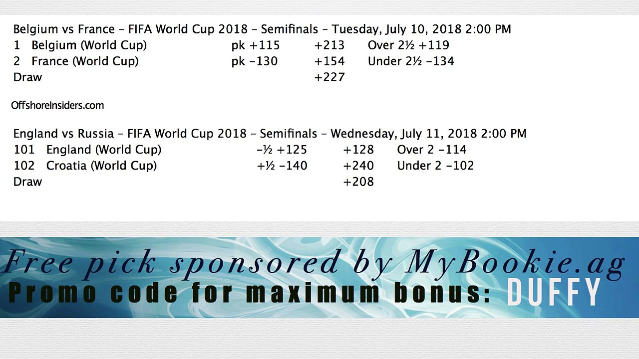 Belgium France, England Croatia World Cup Semi Finals Lines