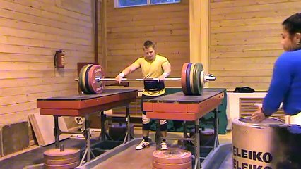 Weightlifting, Stanislav Maznicin & Vladimir Safonov, jerk 200kg, 10/2014