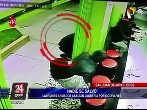 SJM: ladrones armados asaltan juguería por octava vez