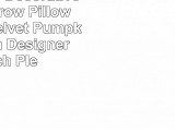 BrandWave Decorative Round Throw Pillow  Rouched Velvet Pumpkin Cushion  Designer French