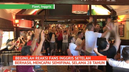 Fans Merayakan Kemenangan Inggris Mencapai Semifinal