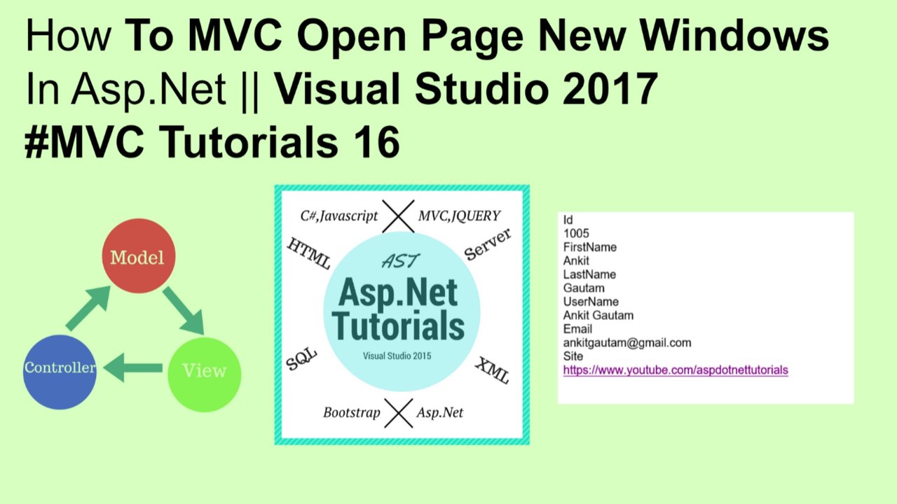How to mvc open page new windows in asp.net || visual studio 2017 MVC tutorials 16
