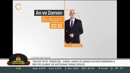 An ve Zaman bu akşam 22:15'te
