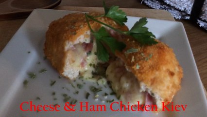 Home Made Cheese and Ham Chicken Kiev