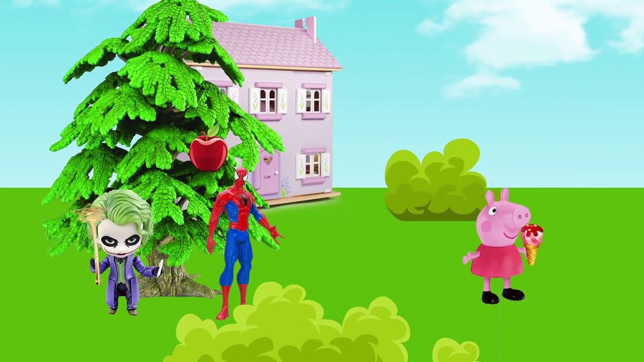 Peppa Pig George O Bom Homem Aranha  o Mal Homem Aranha e Elsa e O Bom Coringa patati Patata