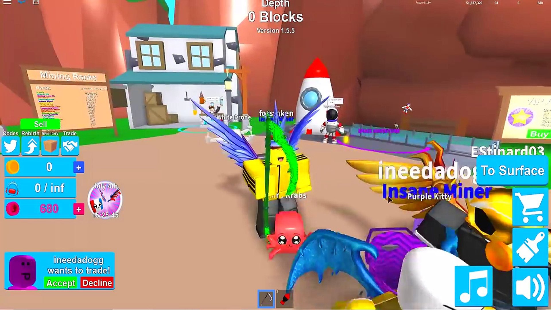 Roblox Mining Simulator Owner Gives Me Rare Codes Dailymotion Video