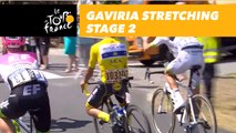 Gaviria s'étire / Gaviria stretching - Étape 2 / Stage 2 - Tour de France 2018