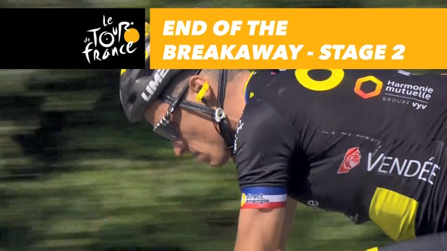 Fin de l'échappée / End of the breakaway - Étape 2 / Stage 2 - Tour de France 2018