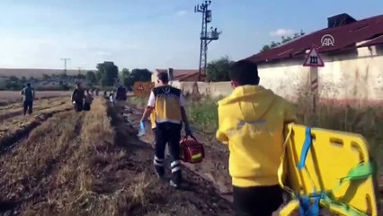 Yolcu treninin vagonu devrildi (1) - TEKİRDAĞ