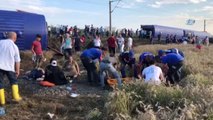 Tekirdağ'da Yolcu Treni Devrildi: Yaralılar Var