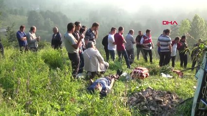 Trabzon'da Yayla Dönüşü Kaza: 1 Ölü 3 Yaralı Hd