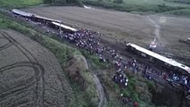 Tren Kazasının Yaşandığı Bölge Havadan Görüntülendi (2)