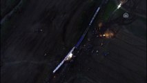 Tren kazasının yaşandığı bölge havadan görüntülendi (3) - TEKİRDAĞ