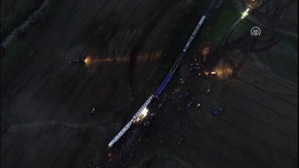 Tren Kazasının Yaşandığı Bölge Havadan Görüntülendi (3)