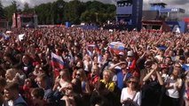 Russian team celebrated by home fans after World Cup exit