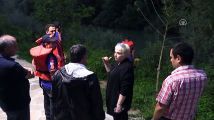 Irmağa giren yunus için kurtarma çalışması - BARTIN
