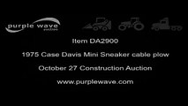 1975 Case Davis Mini Sneaker cable plow for sale | no-reserve Internet auction October 27, 2016