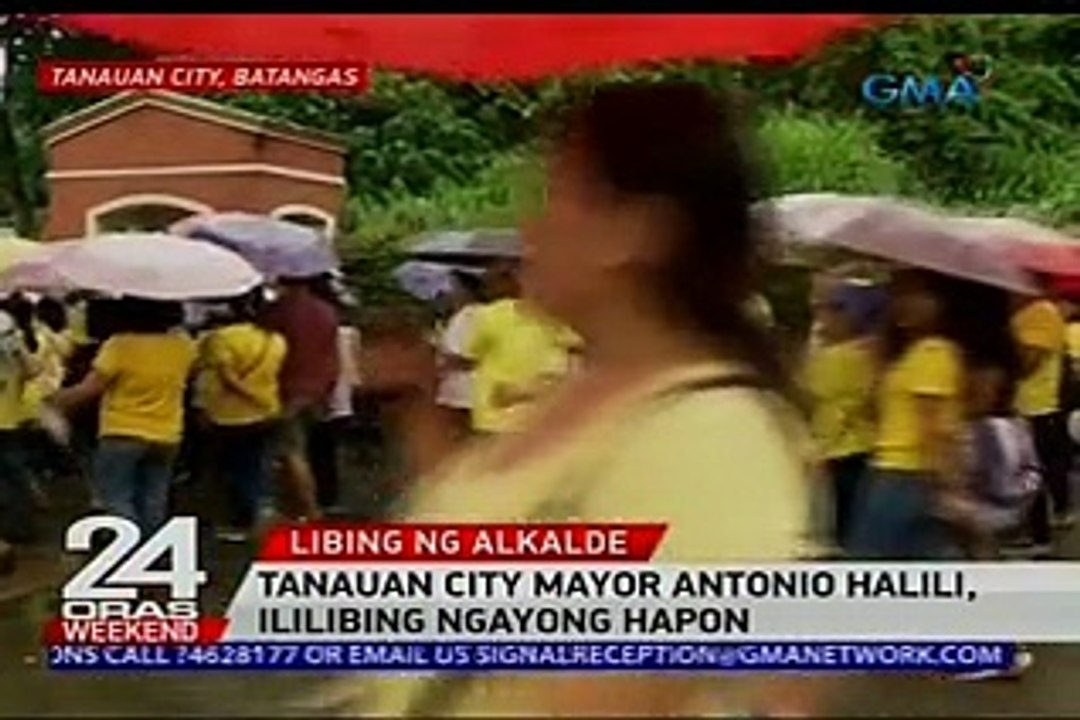 Tanauan City Mayor Antonio Halili, ililibing ngayong hapon