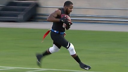 Christopher Clariett makes catch all the way down sideline for Money Team's first play