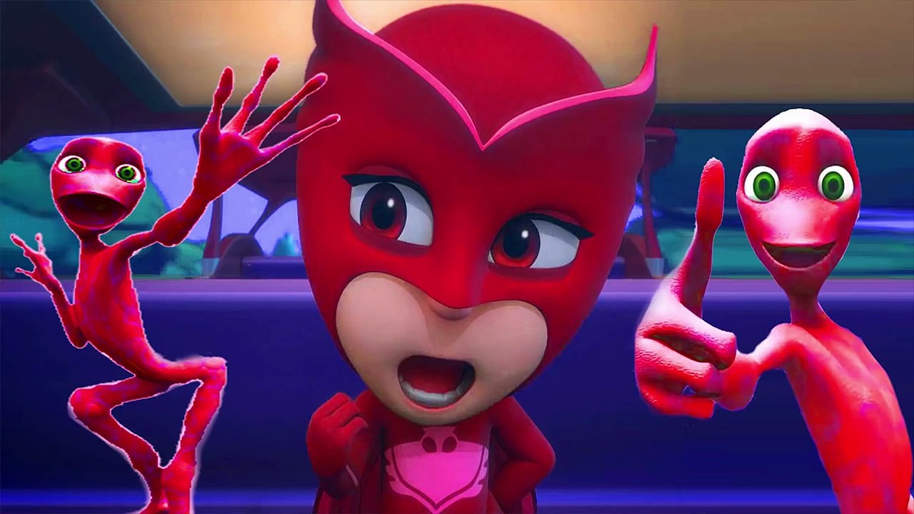Colour Learning pj masks #7 Catboy Owlette Gekko Heroes Song | Learn With PJ Funny Alien Dance