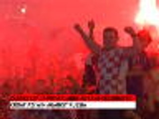 Download Video: Croatia fans light up Zagreb with flares after quarter-final win