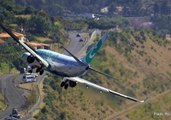 Dramatic Landing Through Strong Winds in Madeira, Portugal