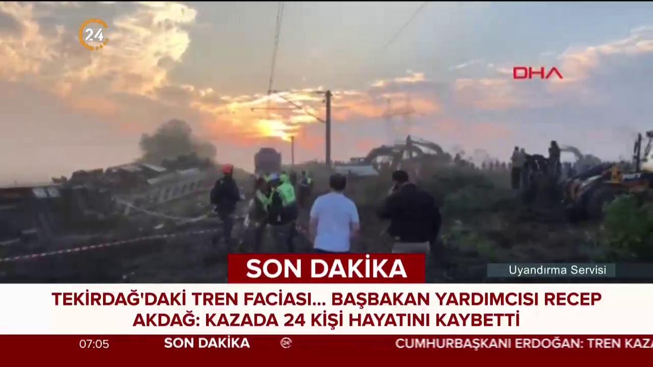 Tekirdağ'da tren kazası