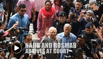 Cries of 'Bebas Najib' and 'Hidup Najib' ring out as Najib arrives at court