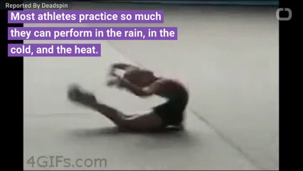 Heroic Gymnasts Continue Routine In Absolute Darkness During Sudden Power Outage