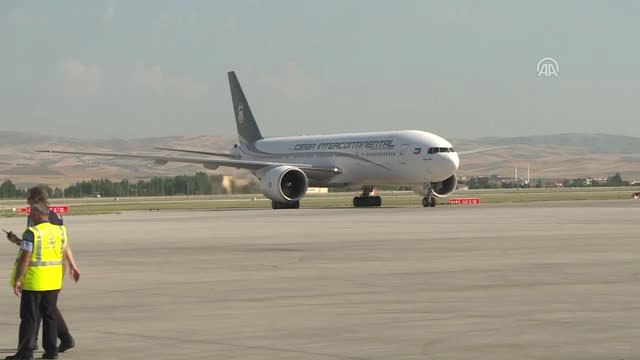 Ekvator Ginesi Cumhurbaşkanı Teodoro Obıang -Esenboğa'da Karşılama Töreni