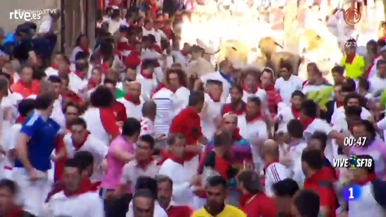Tercer encierro San Fermín 2018 ( 3º Encierro HD) 9 Julio