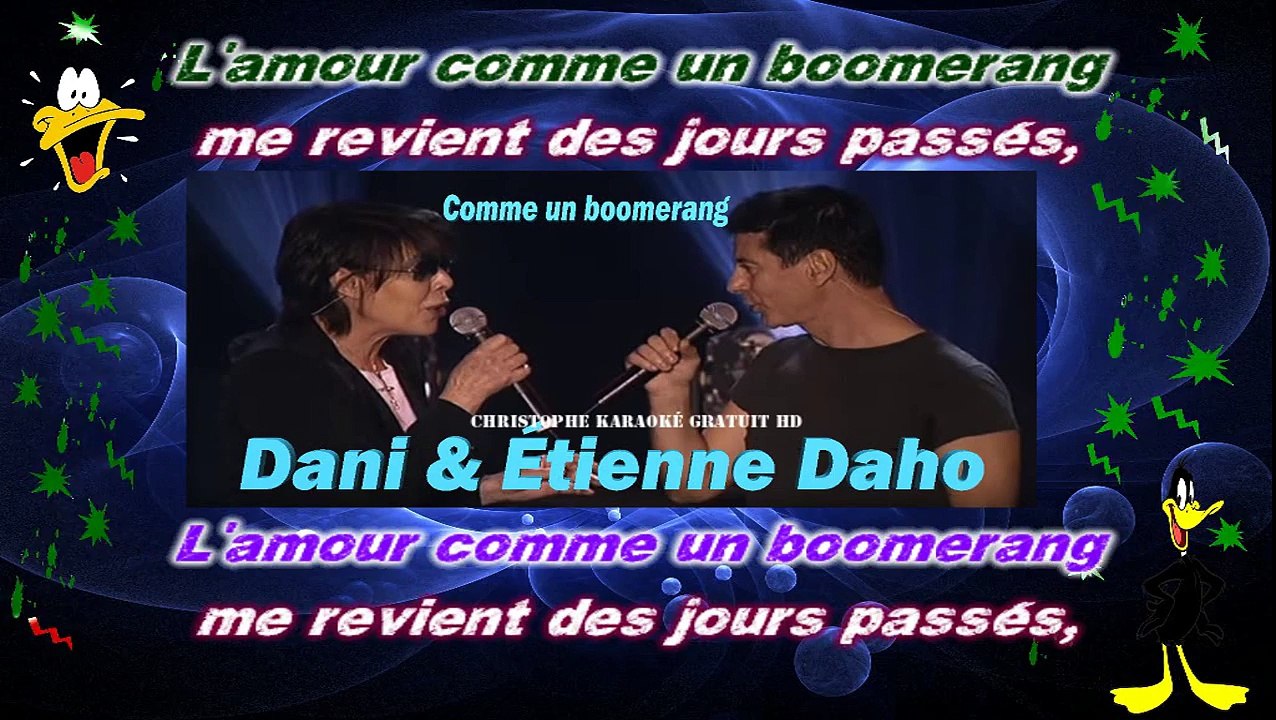 Étienne Daho & Dani Comme un boomerang KARAOKE / INSTRUMENTAL Vidéo