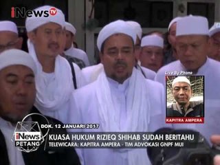 Kapitra Ampera : Kuasa Hukum Rizieq Shihab Akan Ajukan Praperadilan - iNews Petang 07/02