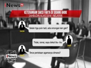 Download Video: Keterangan Saksi Fakta Dalam Sidang Ahok Saat Ditanya Hakim - iNews Petang 07/02