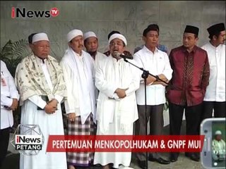Menkopolhukam Gelar Pertemuan Dengan GNPF MUI - iNews Petang 09/02