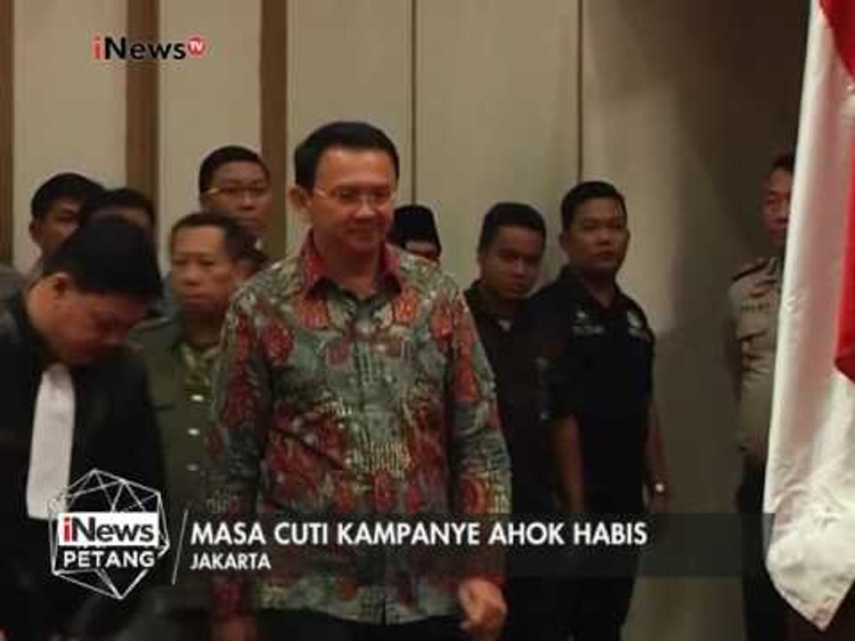 Masa cuti Kampanye habis, Tersangka "Penistaan Agama" kembali menjadi Gubernur - iNews Petang 11/02