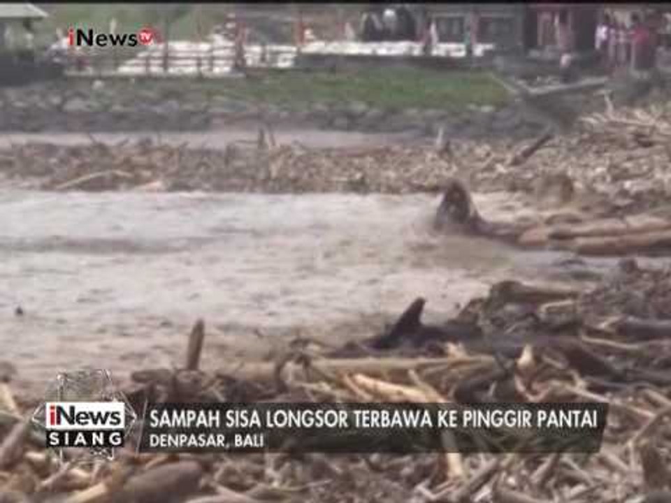 Dampak cuaca buruk di Bali, sampah sisa longsor terbawa ke pinggir pantai - iNews Siang 12/02