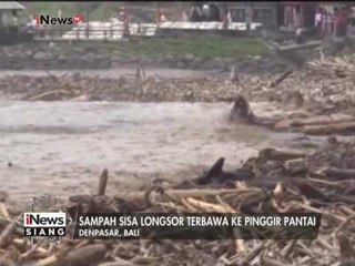 Dampak cuaca buruk di Bali, sampah sisa longsor terbawa ke pinggir pantai - iNews Siang 12/02