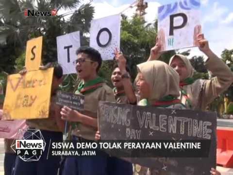 Puluhan siswa di Surabaya demo tolak perayaan hari Valentine - iNews Pagi 14/02