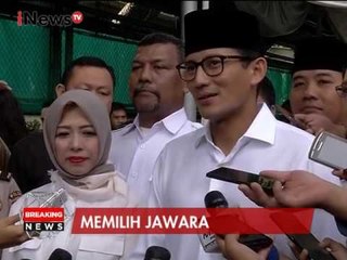 Sandiaga : Kami Berterima Kasih Kepada Para Saksi & Petugas Panwas Pemilu - Breaking News 15/02