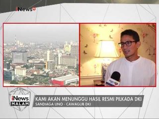 Wawancara langsung bersama Sandiaga Uno terkait straregi Paslon No. 3 - iNews Malam 18/02