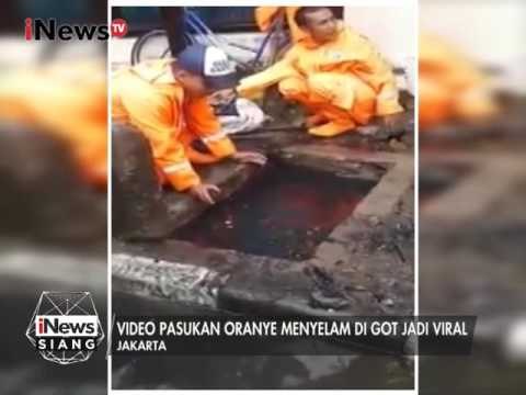 Kisah Viral Banjir, Seorang Pasukan Orange Nekat Menyelam Digot yang Kotor - iNews Siang 23/02