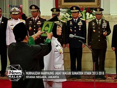 Presiden Jokowi lantik Nurhajizah Marpaung sebagai Wagub Sumut 2013 - 2018 - iNews Malam 09/03