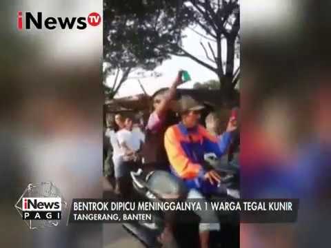 Video amatir!!! bentrok warga dipicu meninggalnya 1 warga Tegal Kunir - iNews Pagi 12/03