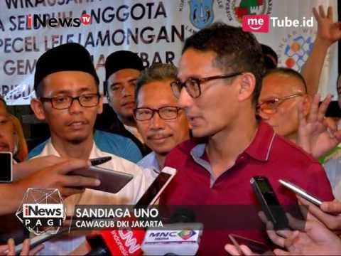 Sandiaga Uno Melakukan Pelatihan Wirausaha dengan Pedagang Kaki Lima - iNews Pagi 17/03