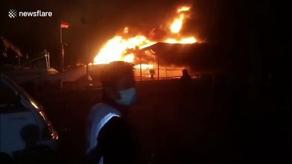Fire destroys 39 boats moored at harbour in Bali
