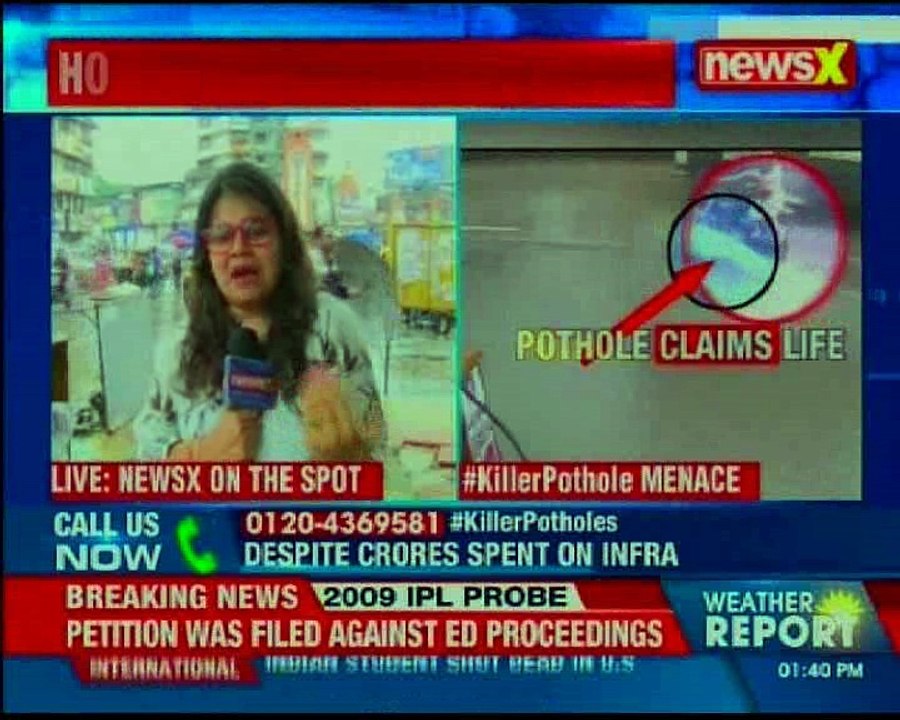 Mumbai killing potholes Woman on bike dies after hitting pothole near Mumbai